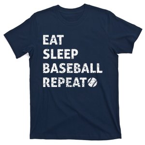 Eat Sleep Baseball Repeat Baseball Player Funny Baseball T-Shirt