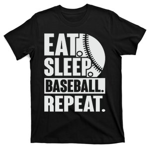 Eat Sleep Baseball Repeat Baseball Player Funny Baseball T-Shirt