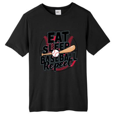 Eat Sleep Baseball Repeat Funny Baseball Player Funny Gift Tall Fusion ChromaSoft Performance T-Shirt