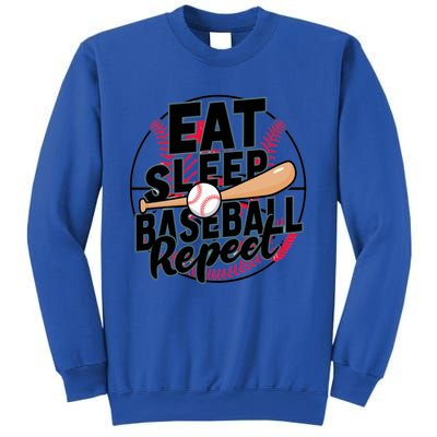 Eat Sleep Baseball Repeat Funny Baseball Player Funny Gift Sweatshirt