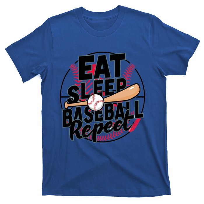 Eat Sleep Baseball Repeat Funny Baseball Player Funny Gift T-Shirt