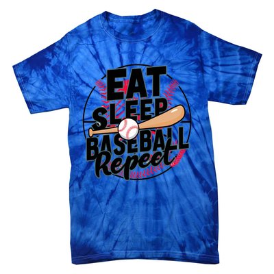 Eat Sleep Baseball Repeat Funny Baseball Player Funny Gift Tie-Dye T-Shirt