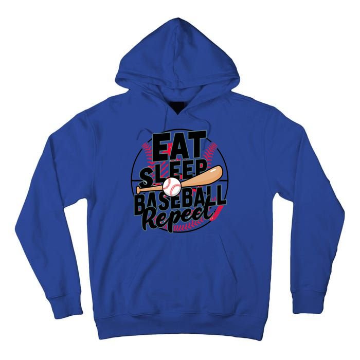 Eat Sleep Baseball Repeat Funny Baseball Player Funny Gift Tall Hoodie