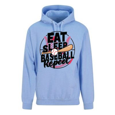 Eat Sleep Baseball Repeat Funny Baseball Player Funny Gift Unisex Surf Hoodie