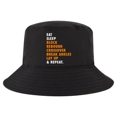 Eat Sleep Basketball Repeat Funny Gift For Basketball Player Cool Comfort Performance Bucket Hat