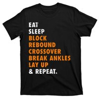 Eat Sleep Basketball Repeat Funny Gift For Basketball Player T-Shirt