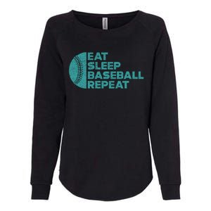 Eat Sleep Baseball Repeat Funny Bat And Ball Softball Lovers Gift Womens California Wash Sweatshirt