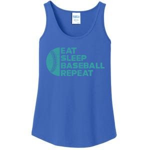 Eat Sleep Baseball Repeat Funny Bat And Ball Softball Lovers Gift Ladies Essential Tank