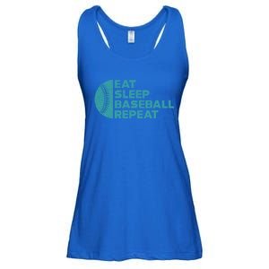 Eat Sleep Baseball Repeat Funny Bat And Ball Softball Lovers Gift Ladies Essential Flowy Tank