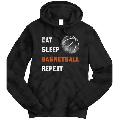 Eat Sleep Basketball Repeat Tie Dye Hoodie