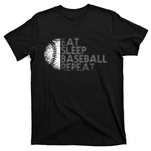 Eat Sleep Baseball Repeat Baseball Player Funny Baseball T-Shirt