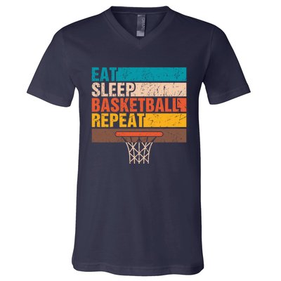 Eat. Sleep. Basketball. Repeat. Basketball Youths Bball V-Neck T-Shirt