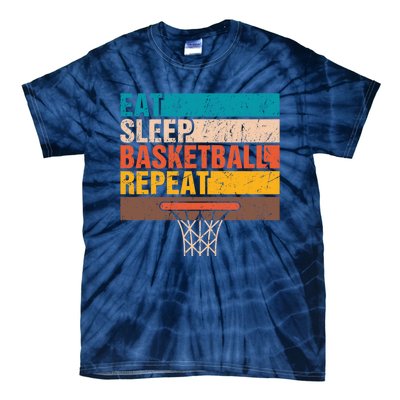 Eat. Sleep. Basketball. Repeat. Basketball Youths Bball Tie-Dye T-Shirt