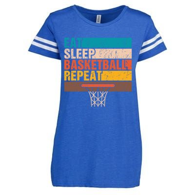 Eat. Sleep. Basketball. Repeat. Basketball Youths Bball Enza Ladies Jersey Football T-Shirt