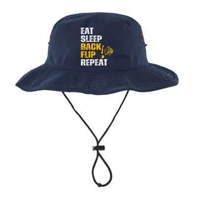 Eat Sleep Back Flip Repeat Acrobat Gymnastics Gift Legacy Cool Fit Booney Bucket Hat