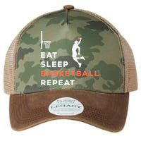 Eat Sleep Basketball Repeat Player Coach Hooper Legacy Tie Dye Trucker Hat