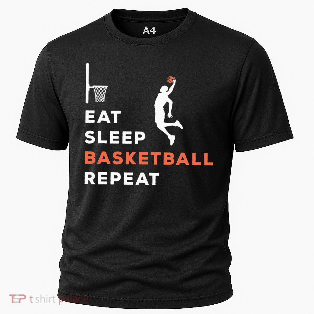 Eat Sleep Basketball Repeat Player Coach Hooper Performance Shirt