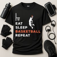 Eat Sleep Basketball Repeat Player Coach Hooper Performance Shirt
