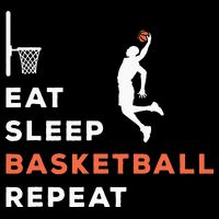 Eat Sleep Basketball Repeat Player Coach Hooper Flat Bill Trucker Hat