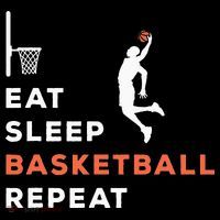 Eat Sleep Basketball Repeat Player Coach Hooper 16 in Basic Backpack