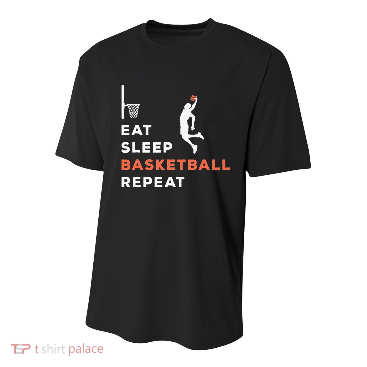 Eat Sleep Basketball Repeat Player Coach Hooper Youth Performance Sprint T-Shirt