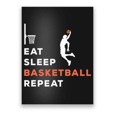 Eat Sleep Basketball Repeat Player Coach Hooper Poster