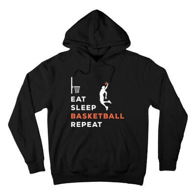 Eat Sleep Basketball Repeat Player Coach Hooper Tall Hoodie