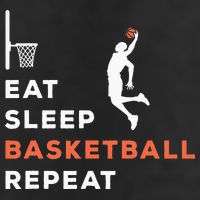 Eat Sleep Basketball Repeat Player Coach Hooper Golf Towel