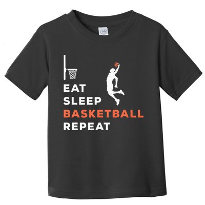 Eat Sleep Basketball Repeat Player Coach Hooper Toddler T-Shirt