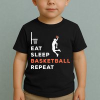 Eat Sleep Basketball Repeat Player Coach Hooper Toddler T-Shirt