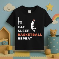 Eat Sleep Basketball Repeat Player Coach Hooper Toddler T-Shirt
