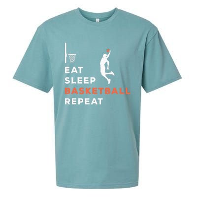 Eat Sleep Basketball Repeat Player Coach Hooper Sueded Cloud Jersey T-Shirt