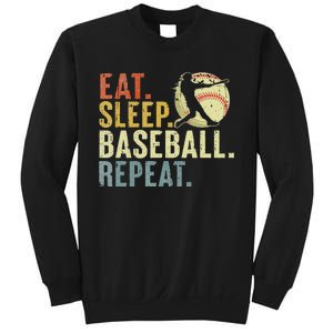 Eat Sleep Baseball Repeat Funny Baseball Lover Sweatshirt