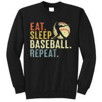 Eat Sleep Baseball Repeat Funny Baseball Lover Sweatshirt