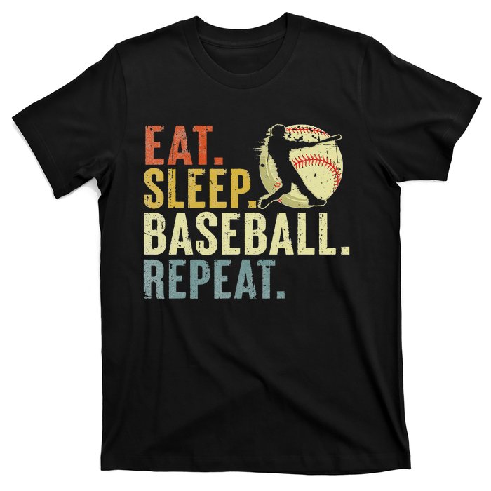 Eat Sleep Baseball Repeat Funny Baseball Lover T-Shirt