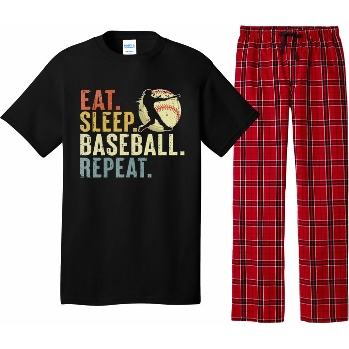 Eat Sleep Baseball Repeat Funny Baseball Lover Pajama Set