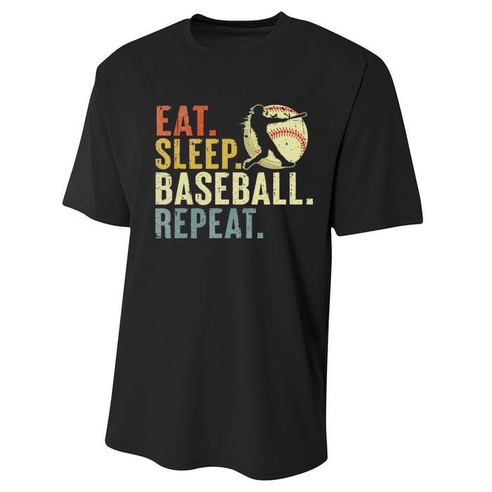 Eat Sleep Baseball Repeat Funny Baseball Lover Performance Sprint T-Shirt