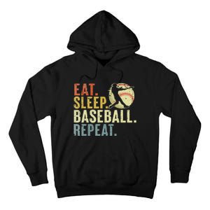 Eat Sleep Baseball Repeat Funny Baseball Lover Tall Hoodie