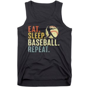 Eat Sleep Baseball Repeat Funny Baseball Lover Tank Top