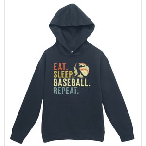 Eat Sleep Baseball Repeat Funny Baseball Lover Urban Pullover Hoodie