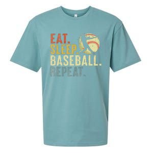 Eat Sleep Baseball Repeat Funny Baseball Lover Sueded Cloud Jersey T-Shirt