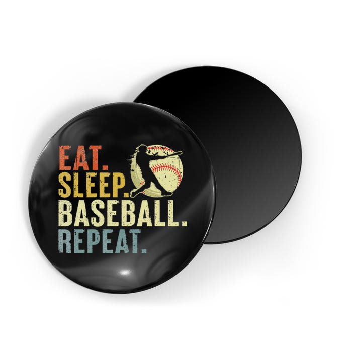 Eat Sleep Baseball Repeat Funny Baseball Lover Player Magnet