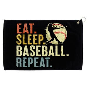 Eat Sleep Baseball Repeat Funny Baseball Lover Player Grommeted Golf Towel