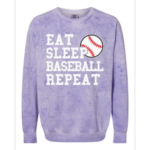 Eat Sleep Baseball Repeat Funny Baseball Lover Colorblast Crewneck Sweatshirt