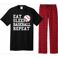 Eat Sleep Baseball Repeat Funny Baseball Lover Pajama Set