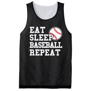 Eat Sleep Baseball Repeat Funny Baseball Lover Mesh Reversible Basketball Jersey Tank