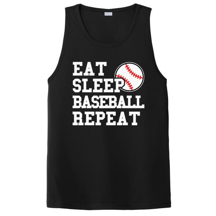 Eat Sleep Baseball Repeat Funny Baseball Lover PosiCharge Competitor Tank