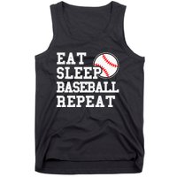 Eat Sleep Baseball Repeat Funny Baseball Lover Tank Top