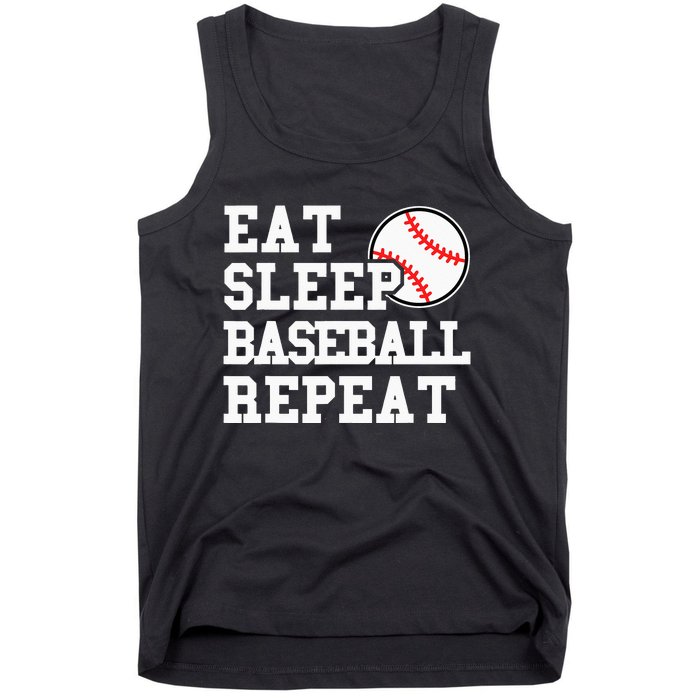 Eat Sleep Baseball Repeat Funny Baseball Lover Tank Top