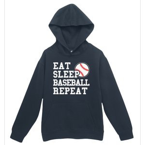 Eat Sleep Baseball Repeat Funny Baseball Lover Urban Pullover Hoodie